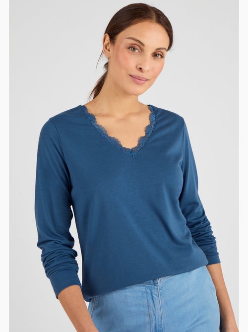 T-shirt Thermol'love dentelle - Damart - Kiabi