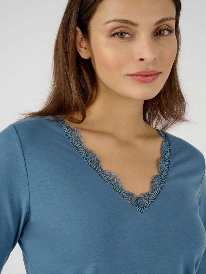 T-shirt Lola Espeleta Bleu Dentelle - Taille M, Occasion Excellent état, Style Féminin