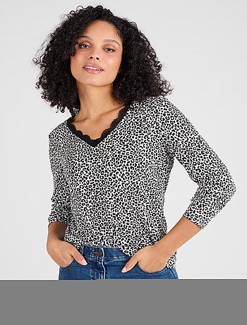 T-shirt Thermol'love dentelle - Damart
