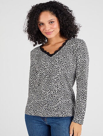 T-shirt Thermol'love dentelle - Damart