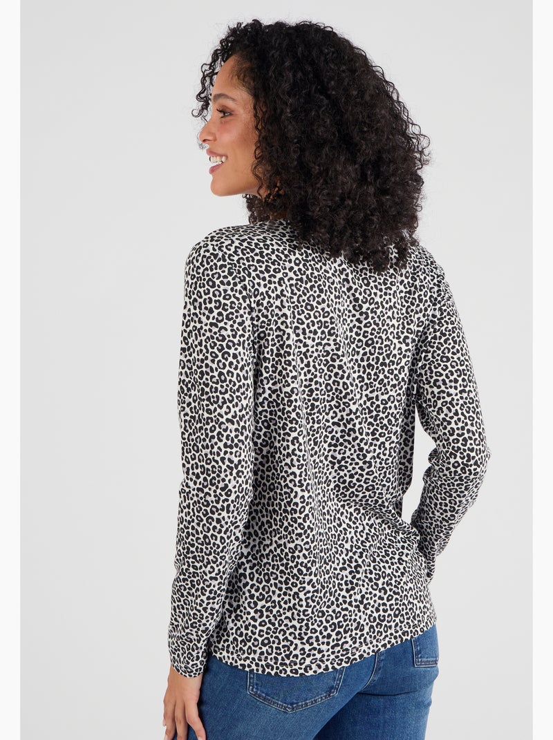 T-shirt Thermol'love dentelle - Damart Gris - Kiabi