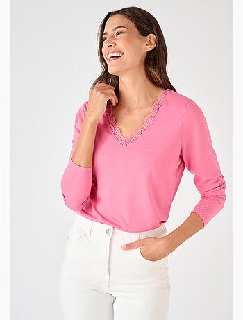 T-shirt Thermol'love dentelle - Damart