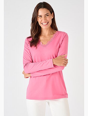 T-shirt Thermol'love dentelle - Damart