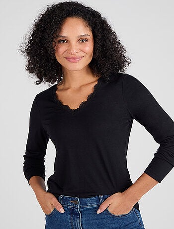 T-shirt Thermol'love dentelle - Damart