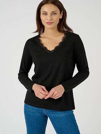 T-shirt Thermol'love dentelle - Damart