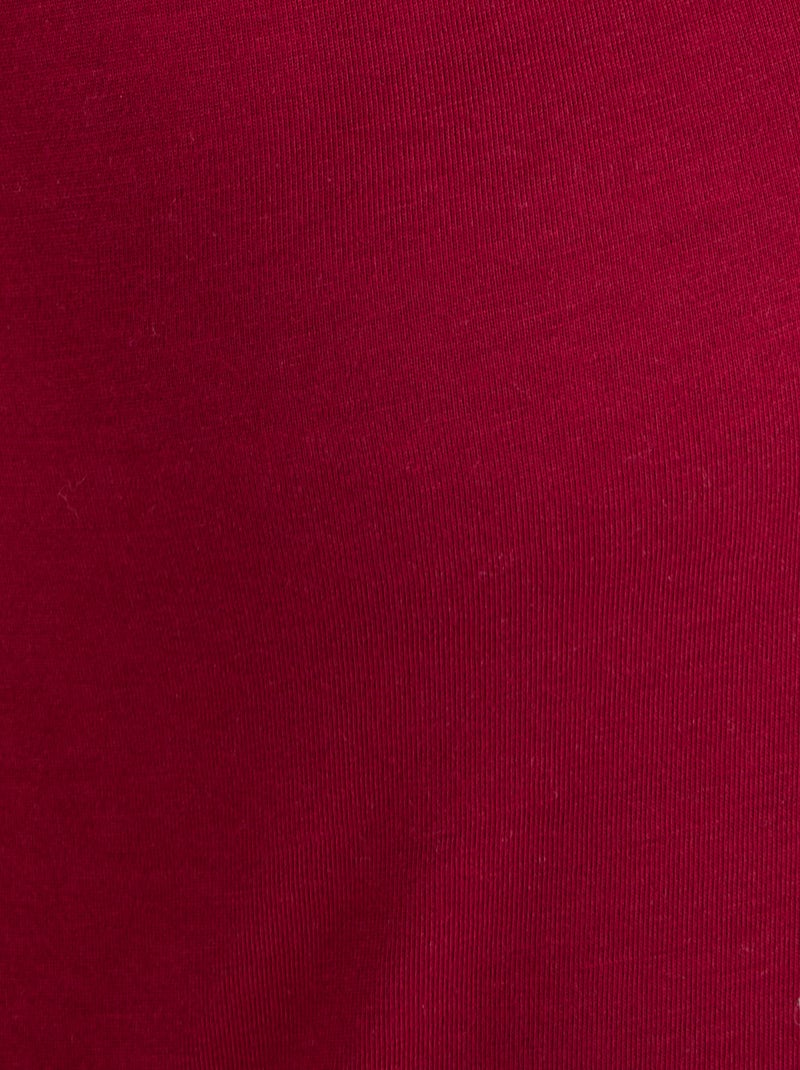 T-shirt Thermol'love dentelle - Damart Rouge - Kiabi