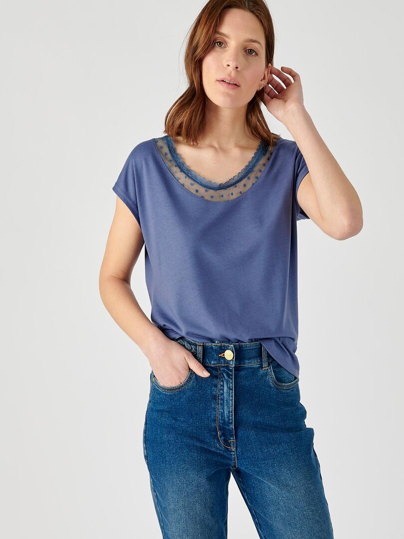 Damart Tee Shirt Rayé Thermol – Maglietta Termica Maniche 3/4, Morbida E Calda, Scollo Tondo - 4
