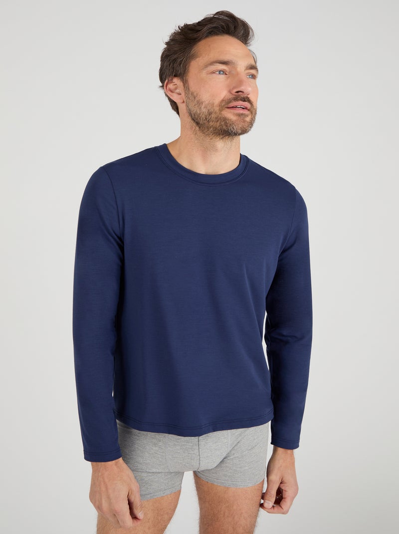T-shirt thermorégulant - Damart Bleu marine - Kiabi
