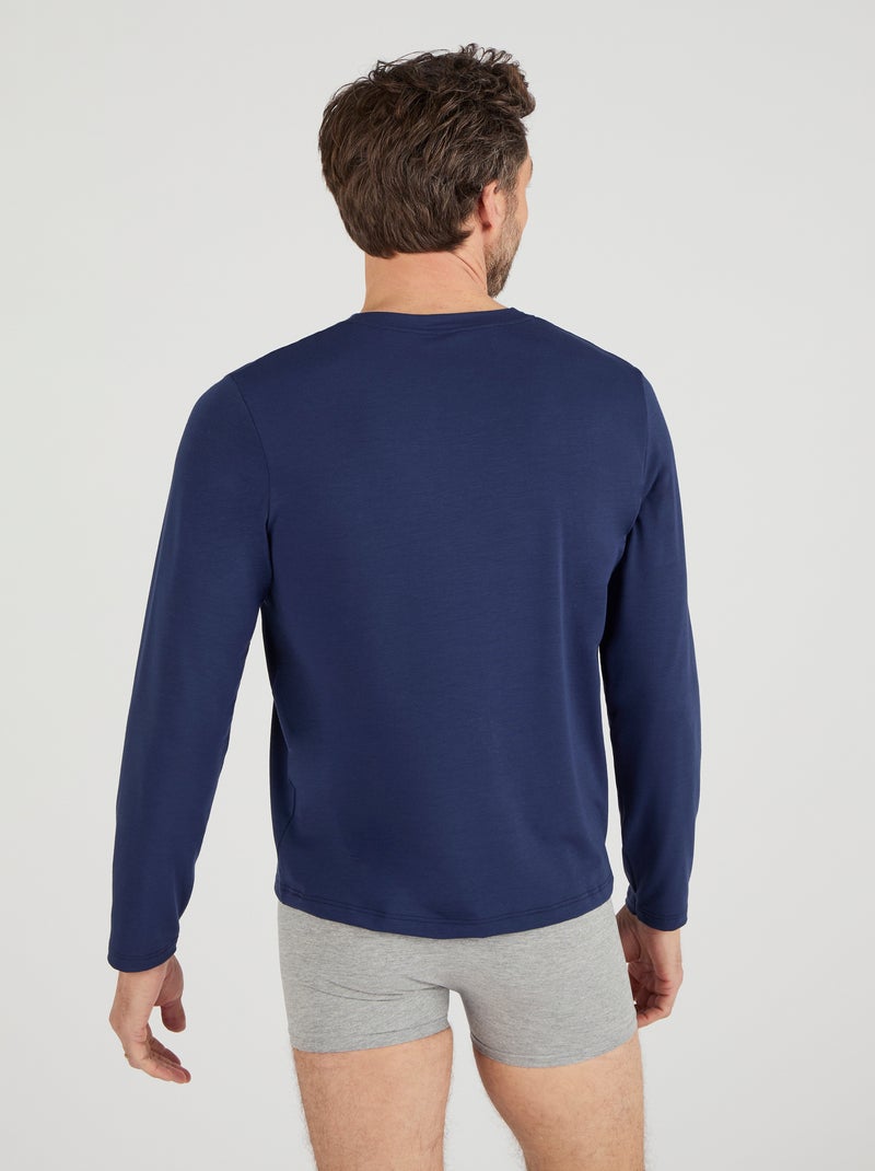 T-shirt thermorégulant - Damart Bleu marine - Kiabi