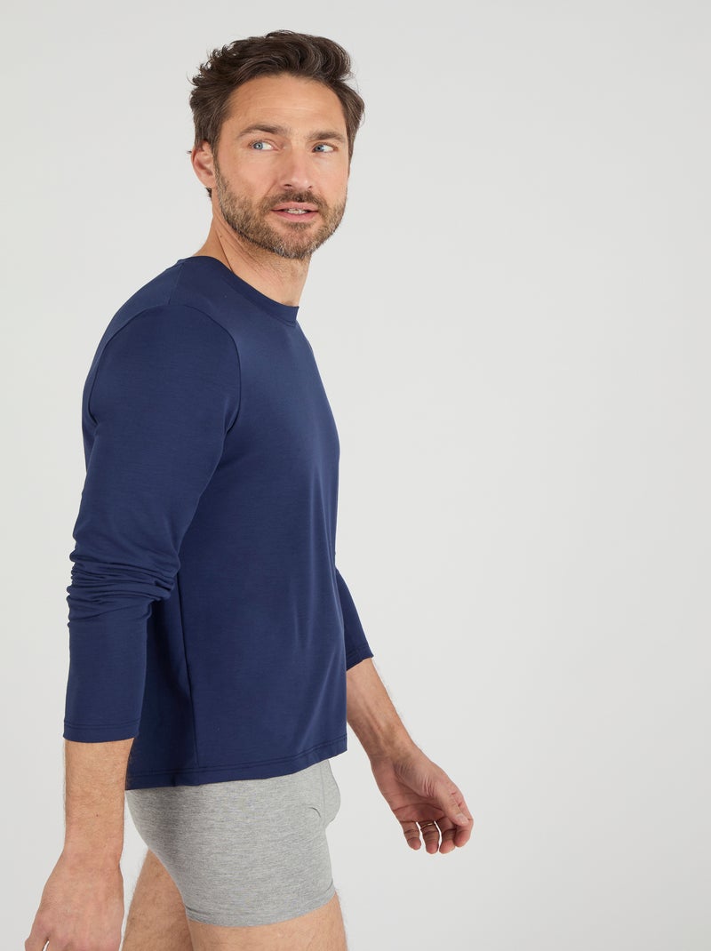 T-shirt thermorégulant - Damart Bleu marine - Kiabi