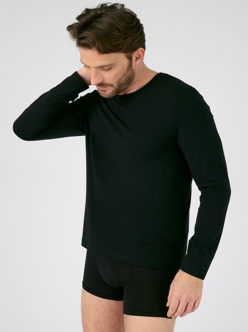 T-shirt thermorégulant - Damart Noir - Kiabi
