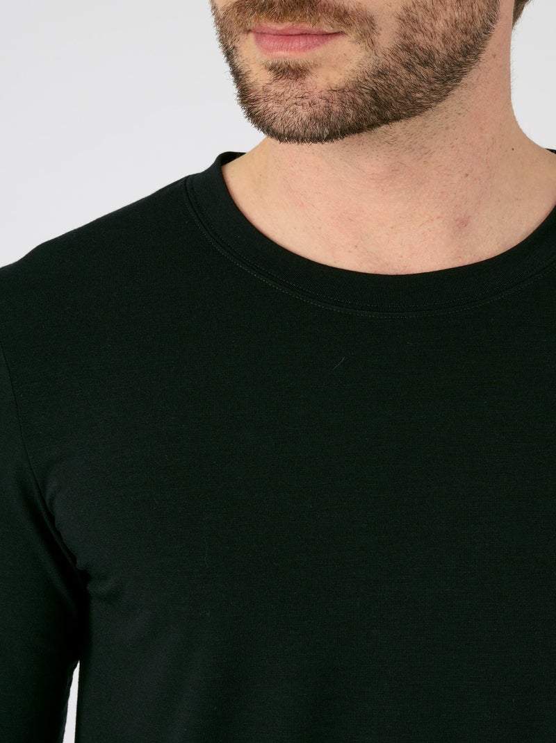 T-shirt thermorégulant - Damart Noir - Kiabi