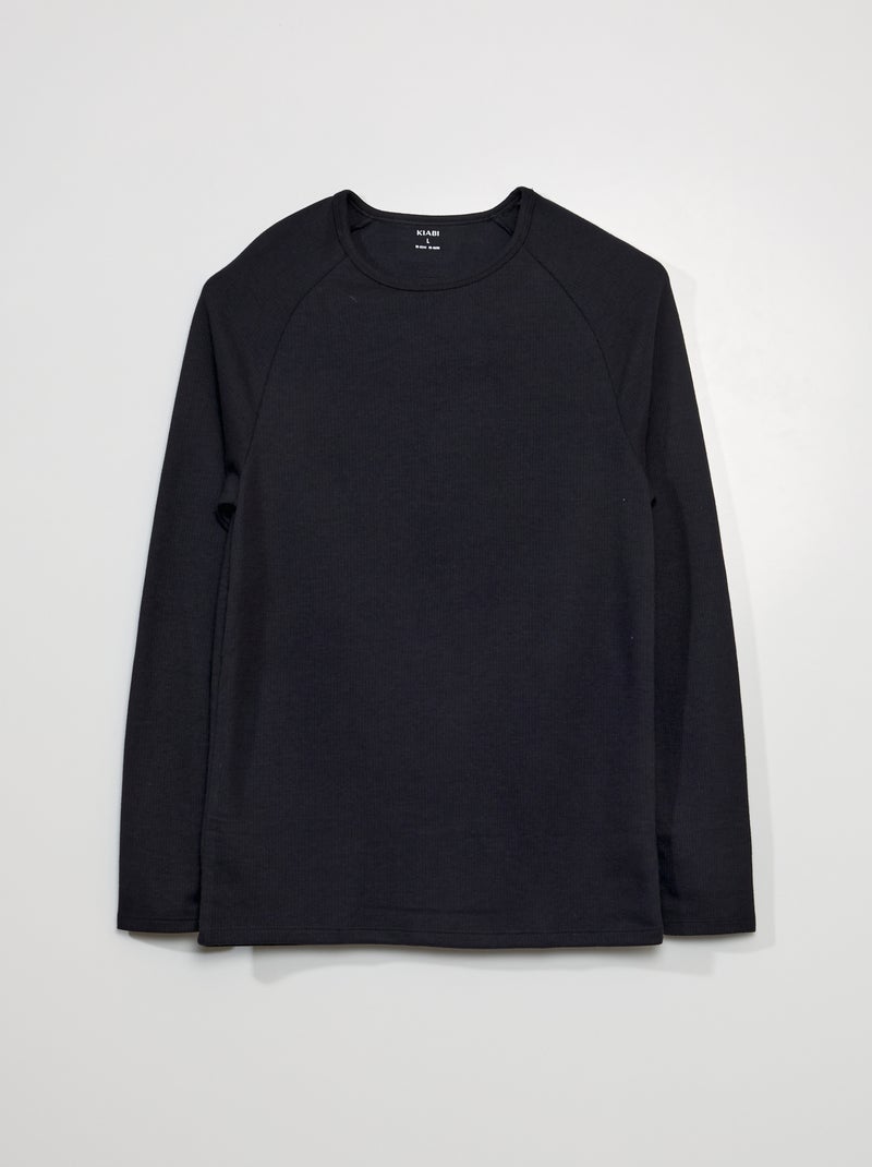 T-shirt thermorégulant - Toujours + de chaleur noir - Kiabi