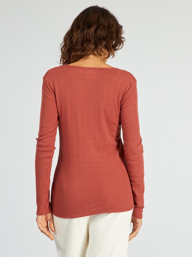 T-shirt thermorégulateur - Toujours + de chaleur Rouge - Kiabi