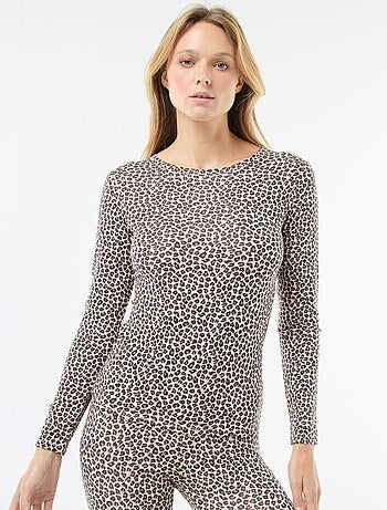 T-shirt thermorégulateur à manches longues col rond