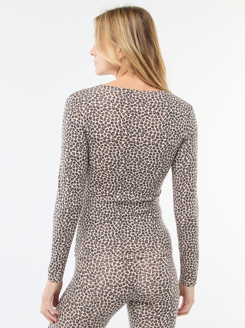 T-shirt thermorégulateur à manches longues col rond - Kiabi