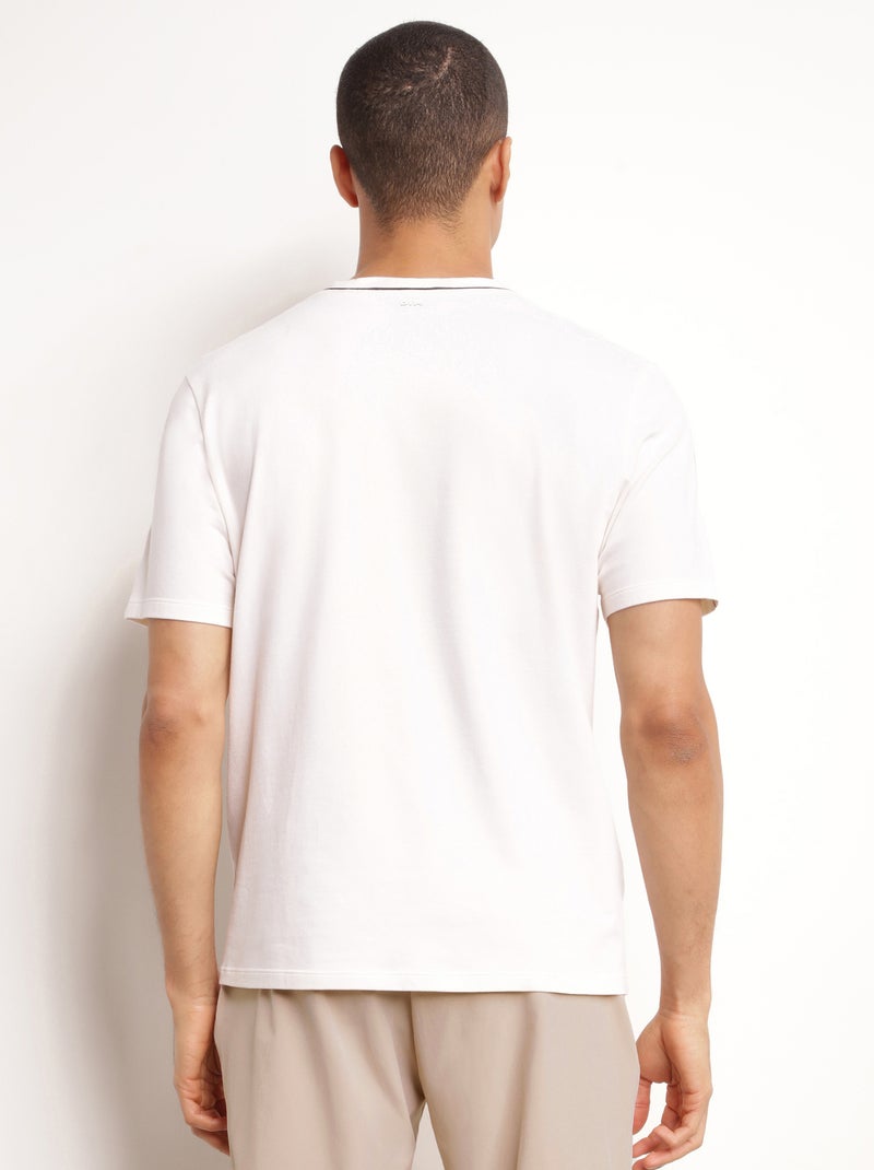 T-shirt Thermorégulateur Col Rond Dim Move Blanc cassé - Kiabi