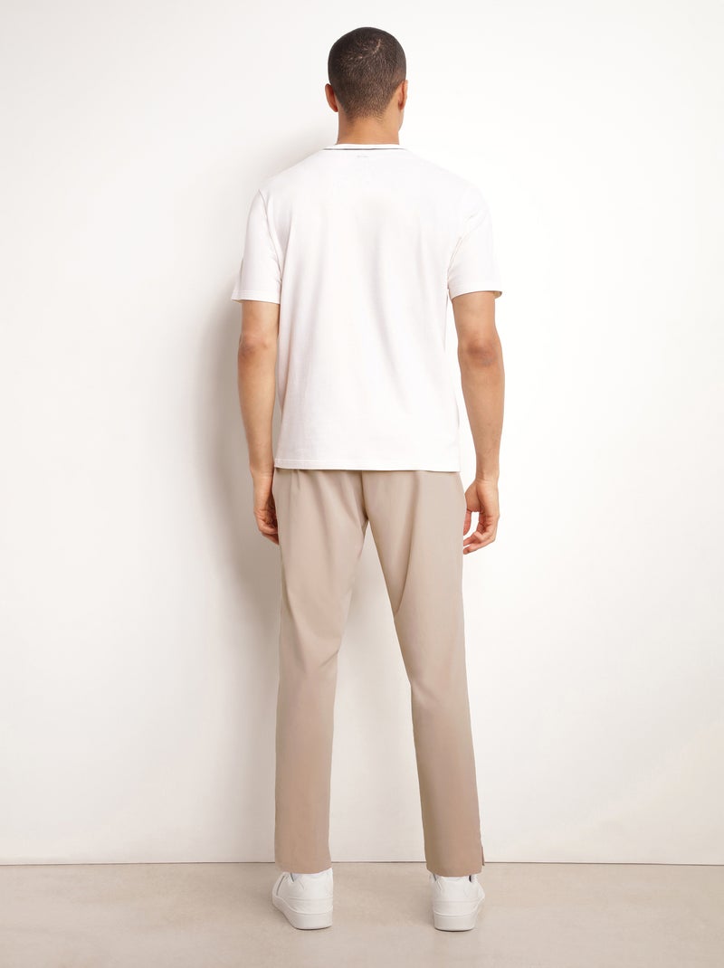 T-shirt Thermorégulateur Col Rond Dim Move Blanc cassé - Kiabi