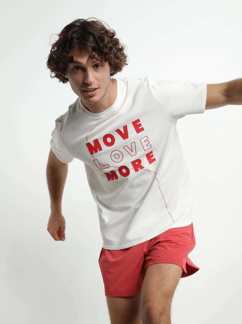 T-shirt Thermorégulateur Col Rond Dim Move Blanc - Kiabi