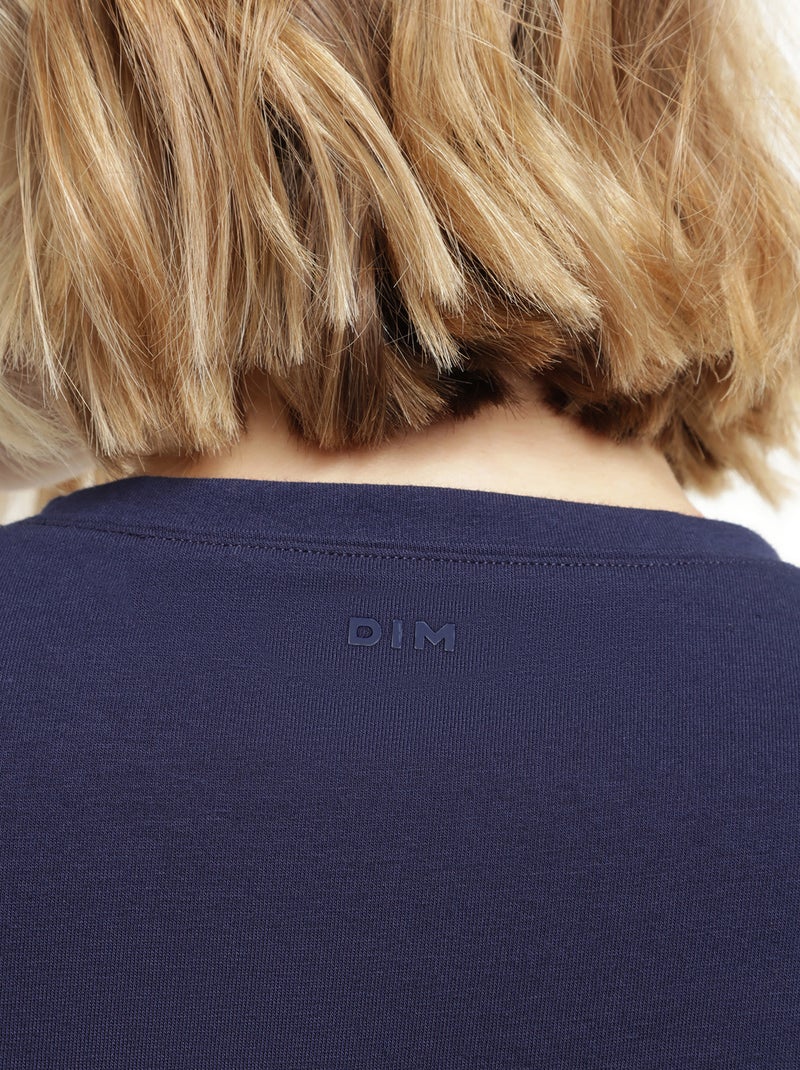 T-shirt Thermorégulateur Col Rond Dim Move Bleu nuit - Kiabi