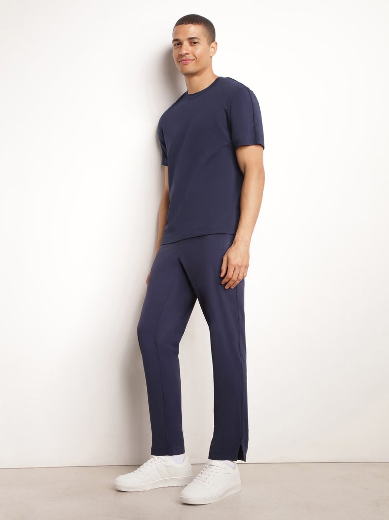 T-shirt Thermorégulateur Col Rond Dim Move Bleu nuit - Kiabi