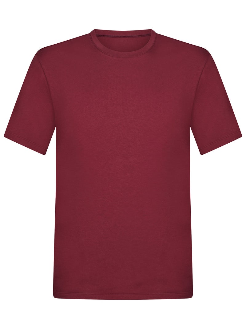 T-shirt Thermorégulateur Col Rond Dim Move Bordeaux - Kiabi