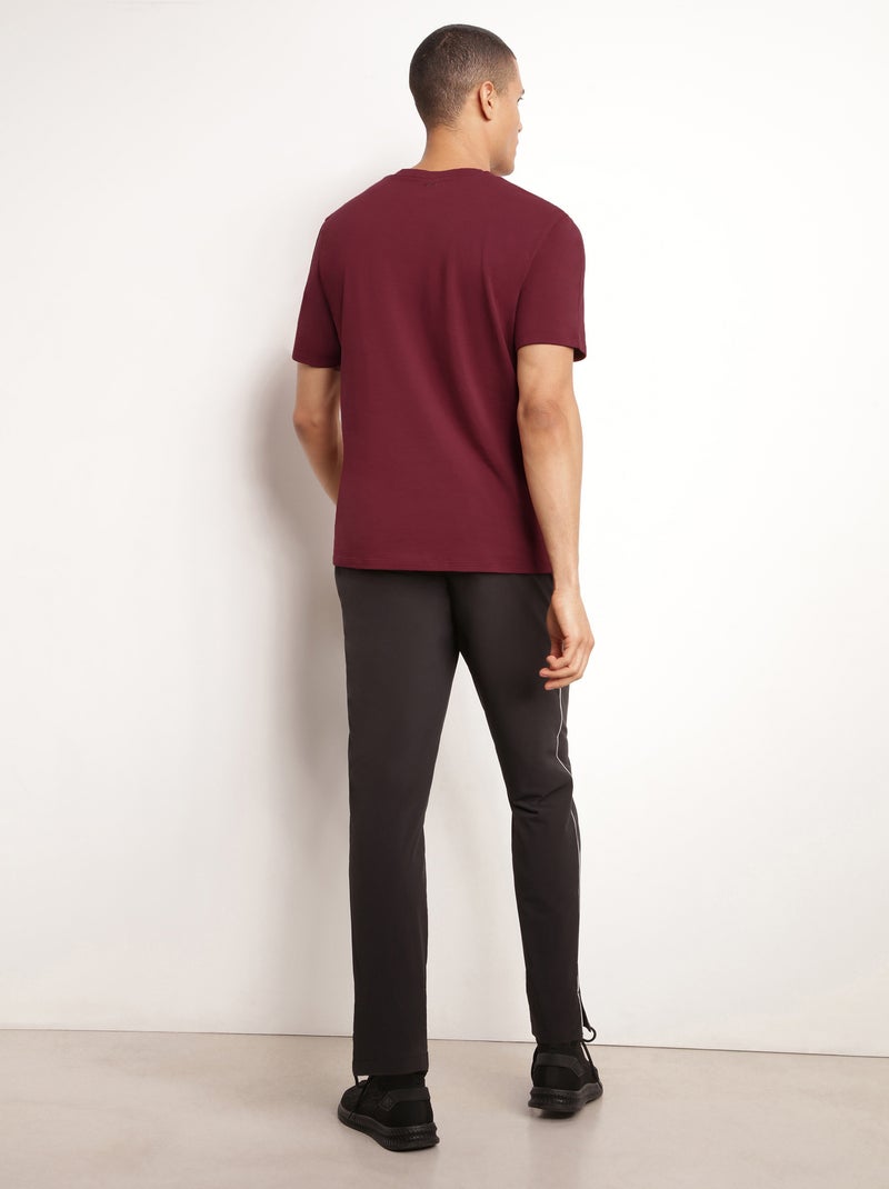T-shirt Thermorégulateur Col Rond Dim Move Bordeaux - Kiabi