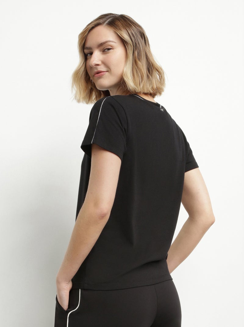 T-shirt Thermorégulateur Col Rond Dim Move Noir - Kiabi