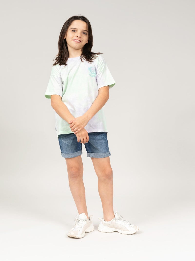 T-shirt tie and dye 'Deeluxe' Blanc - Kiabi