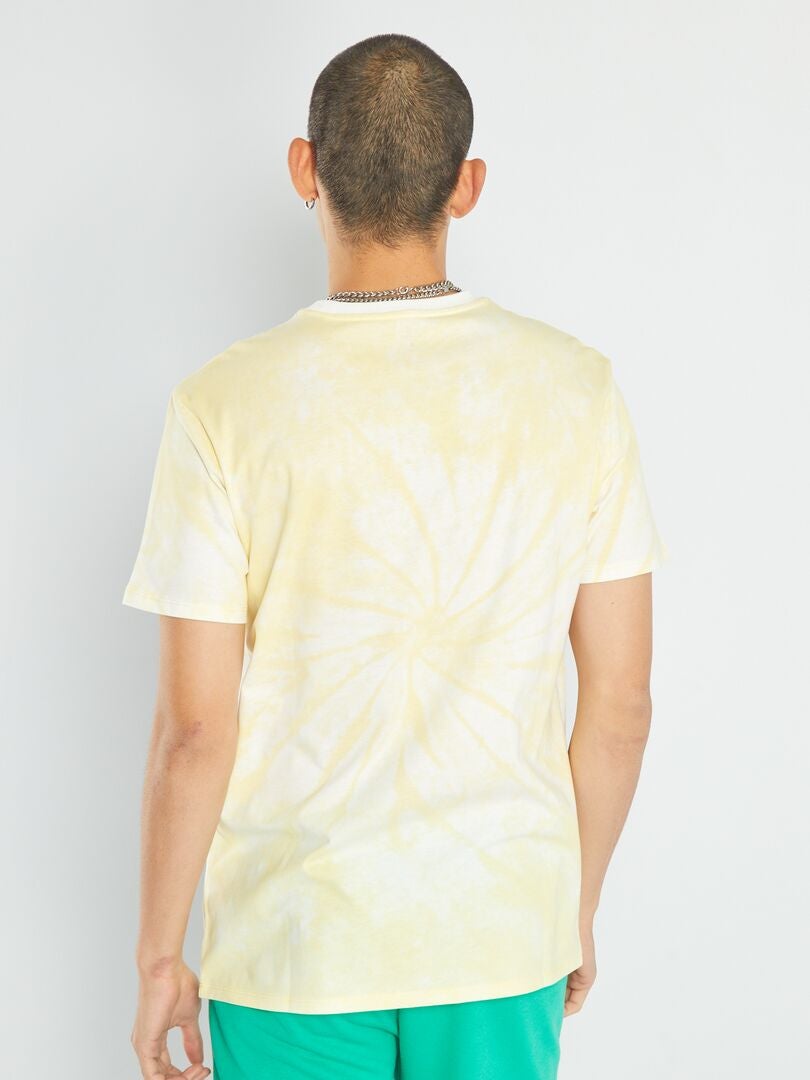 T Shirt Tie And Dye En Jersey Jaune Kiabi 12 00