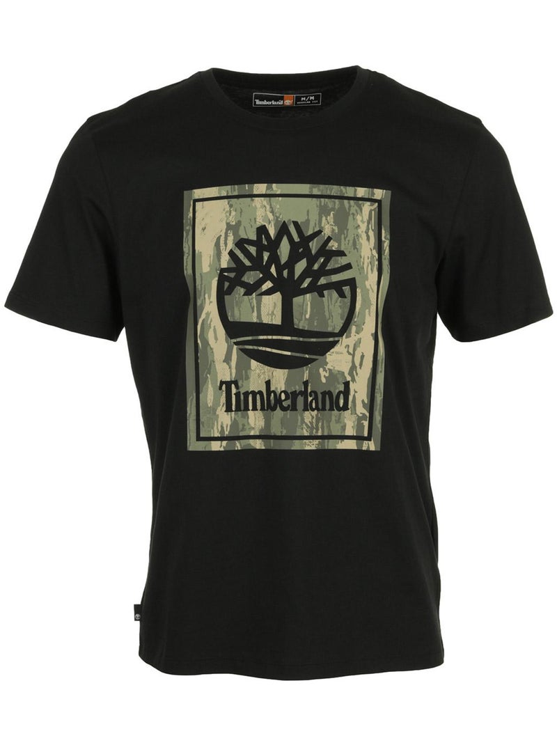 T-shirt Timberland Camo Short Sleeve Tee Noir - Kiabi
