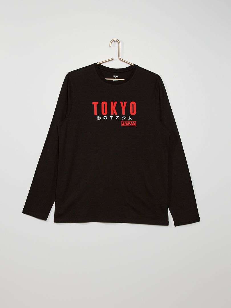 T-shirt 'Tokyo' noir - Kiabi