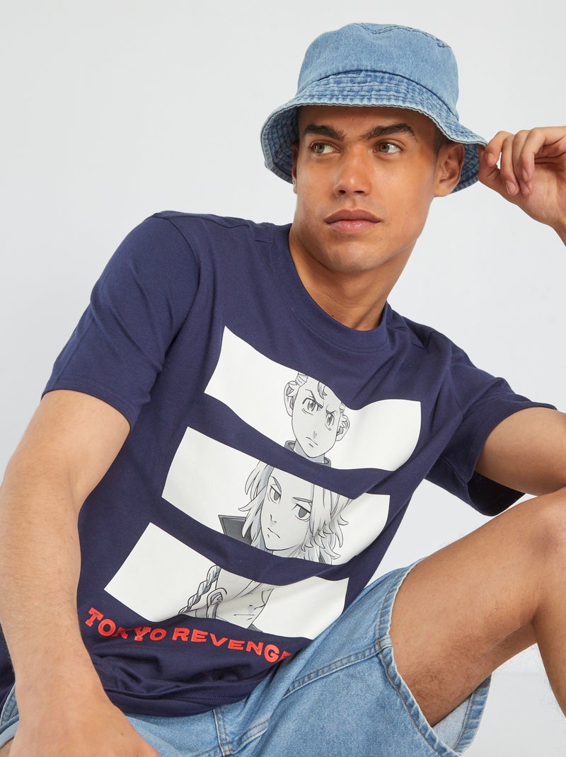 T-shirt 'Tokyo Revengers' manches courtes Bleu - Kiabi