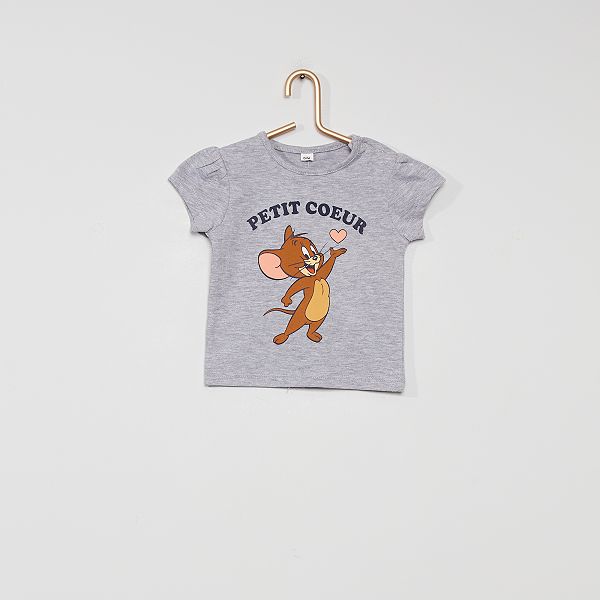 T Shirt Tom Et Jerry Bebe Fille Gris Kiabi 8 00