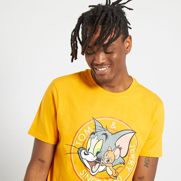T-shirt 'Tom \u0026 Jerry' Homme - orange - Kiabi - 13,00€