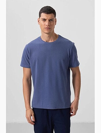 T-shirt tommy pour homme, coupe classique, col rond tommy