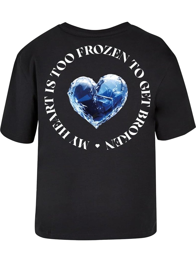 T-shirt too la reine des neiges - miss tee Noir - Kiabi