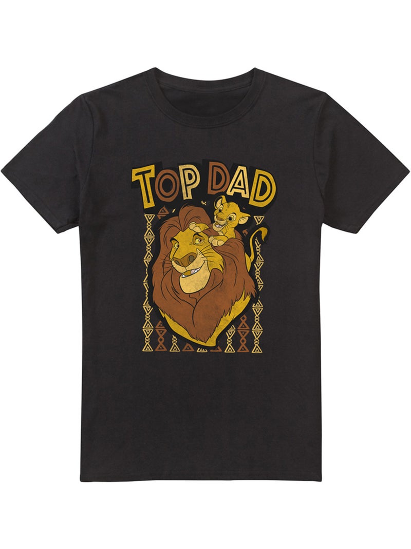 T-shirt top dad - le roi lion (mufasa, simba) Noir - Kiabi