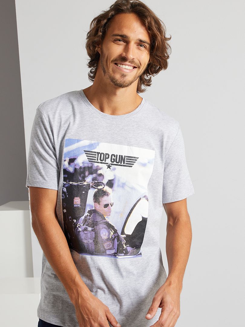 T-shirt 'Top Gun' gris - Kiabi
