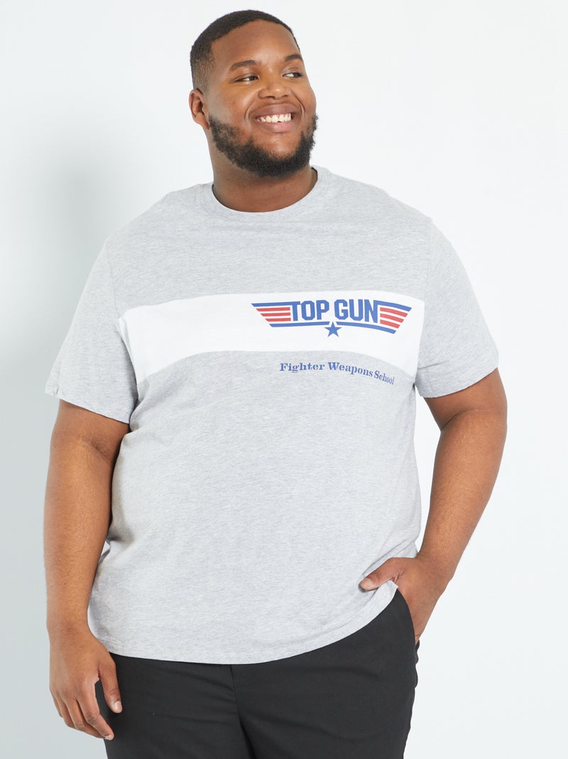 T-shirt 'Top Gun' Gris - Kiabi