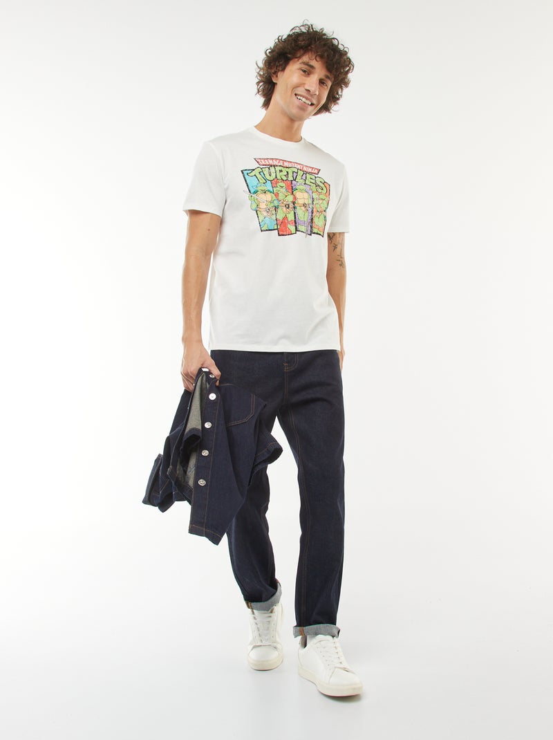 T-shirt 'tortues ninjas' manches courtes Blanc - Kiabi