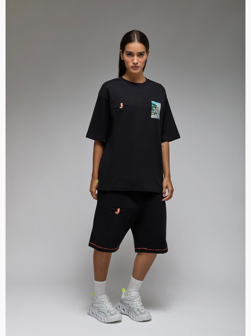 T-shirt toshi samourai golf 1  femme - sae paris Noir - Kiabi
