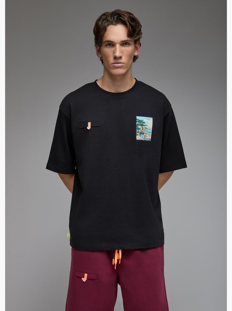 T-shirt toshi samourai golf 1  homme - sae paris Noir - Kiabi