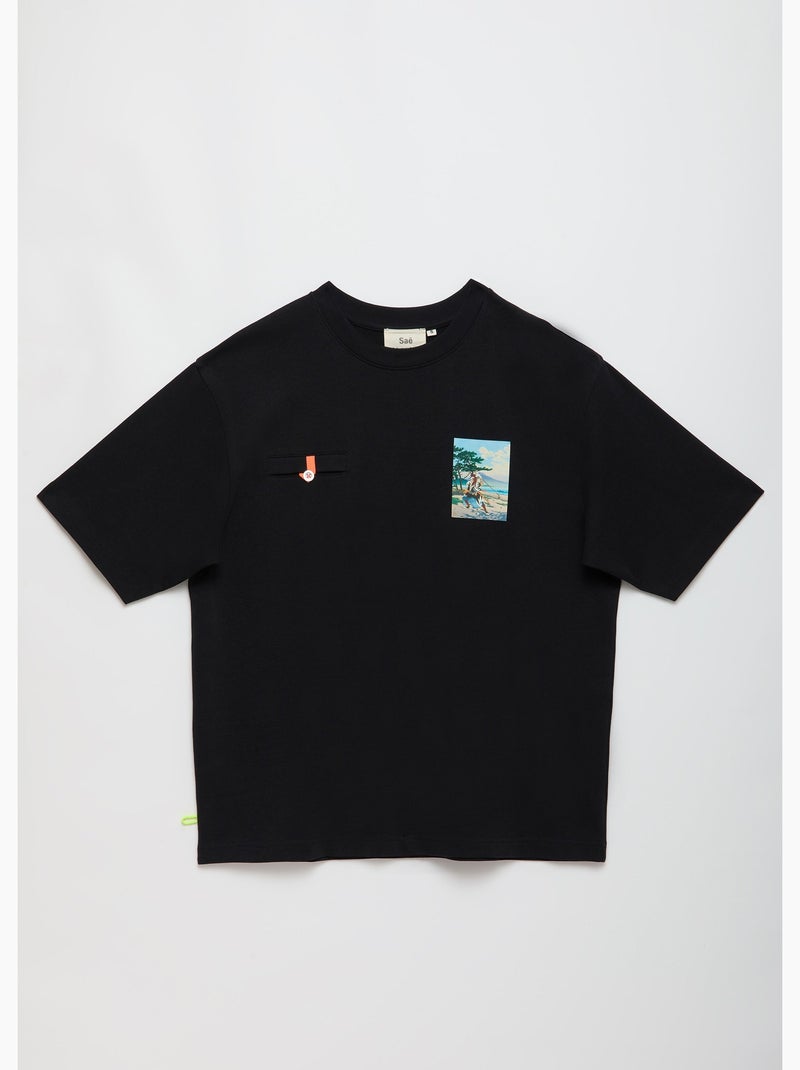 T-shirt toshi samourai golf 1  homme - sae paris Noir - Kiabi