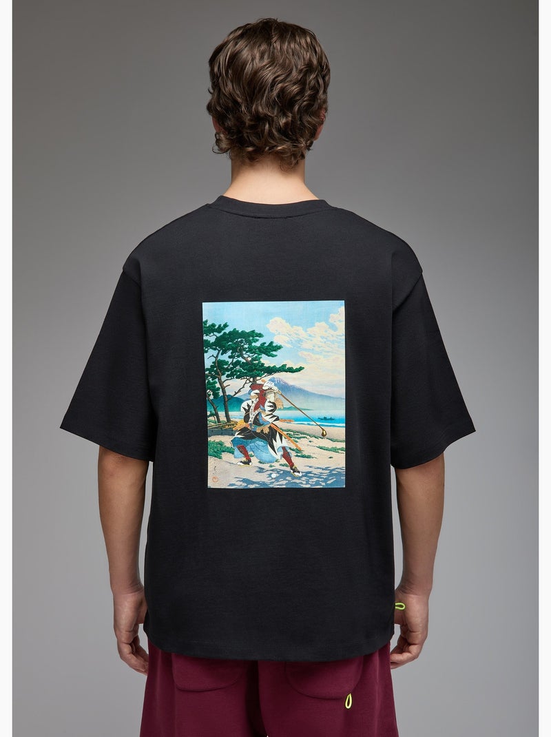 T-shirt toshi samourai golf 1  homme - sae paris Noir - Kiabi