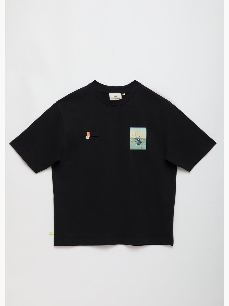 T-shirt toshi samourai golf 2  femme - sae paris Noir - Kiabi