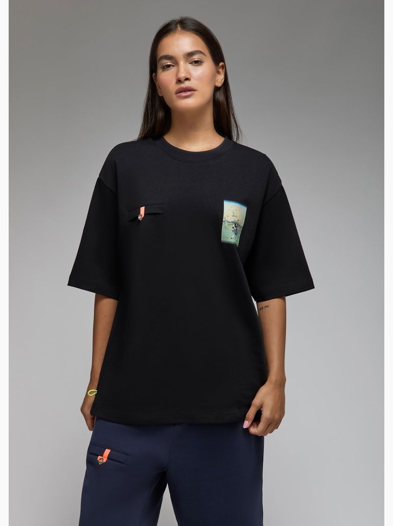 T-shirt toshi samourai golf 2  femme - sae paris Noir - Kiabi