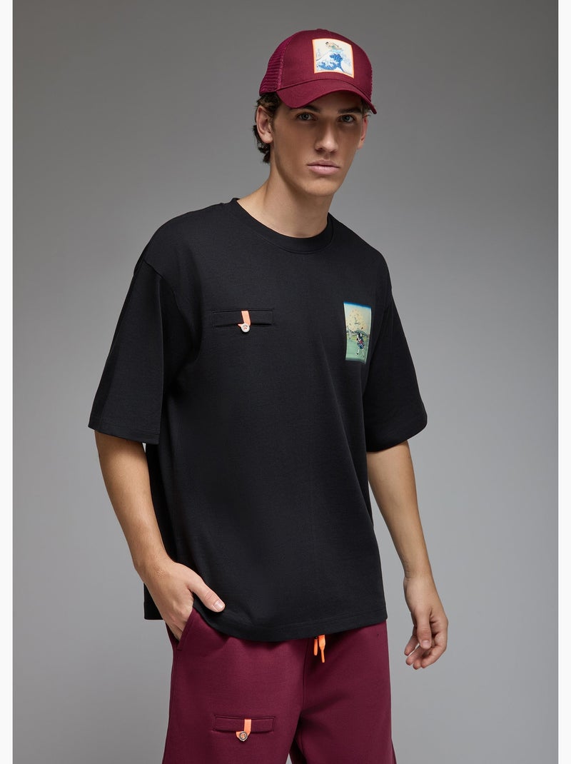 T-shirt toshi samourai golf 2  homme - sae paris Noir - Kiabi