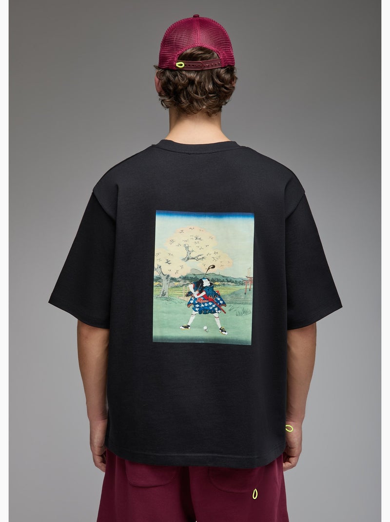 T-shirt toshi samourai golf 2  homme - sae paris Noir - Kiabi