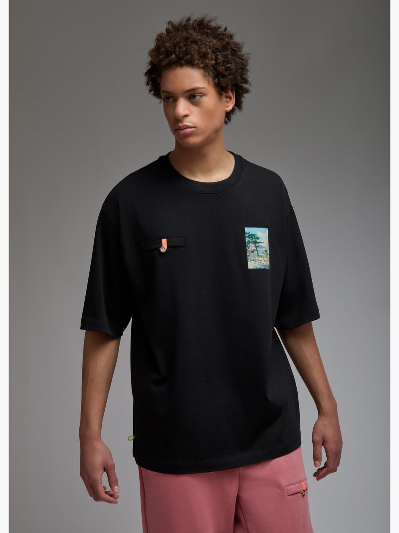 T-shirt toshi samurai tennis  homme - sae paris Noir - Kiabi